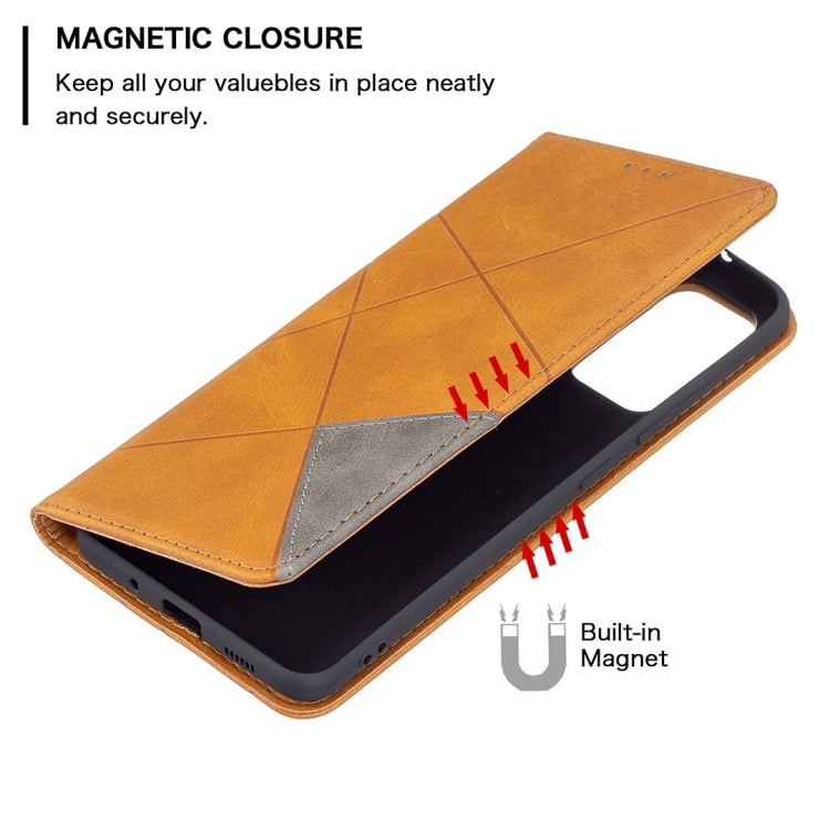 For Samsung Galaxy A82 5G Rhombus Texture Horizontal Flip Magnetic Leather Case with Holder & Card Slots