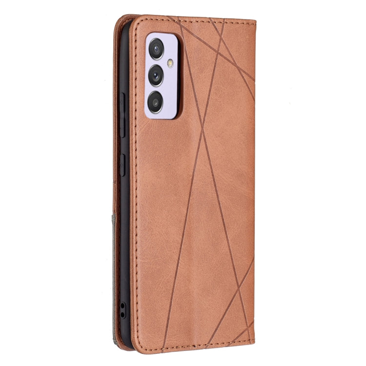 For Samsung Galaxy A82 5G Rhombus Texture Horizontal Flip Magnetic Leather Case with Holder & Card Slots