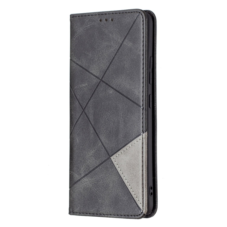 For Samsung Galaxy A82 5G Rhombus Texture Horizontal Flip Magnetic Leather Case with Holder & Card Slots