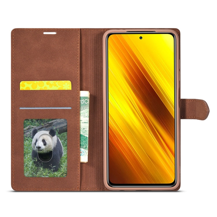For Xiaomi Poco X3 / X3 NFC / X3 Pro Forwenw F1 Series Matte Strong Magnetism Horizontal Flip Leather Case with Holder & Card Slots & Wallet & Photo Frame