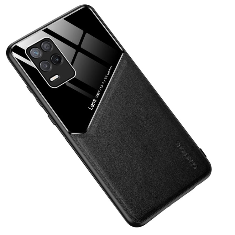 For OPPO Realme 8 4G All-inclusive Leather + Organic Glass Protective Case with Metal Iron Sheet