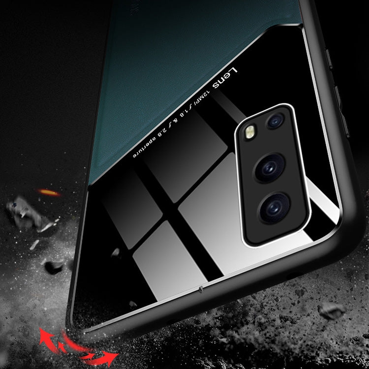 For vivo iQOO Z3 All-inclusive Leather + Organic Glass Protective Case with Metal Iron Sheet