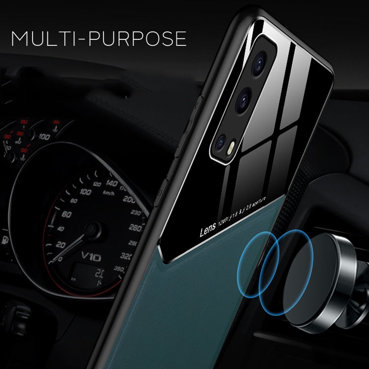 For vivo iQOO Z3 All-inclusive Leather + Organic Glass Protective Case with Metal Iron Sheet