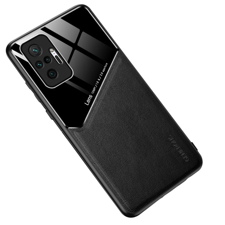 For Xiaomi Redmi Note 10 Pro Max All-inclusive Leather + Organic Glass Protective Case with Metal Iron Sheet