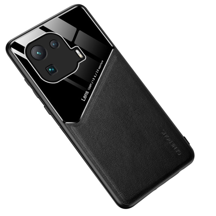 For Xiaomi Mi 11 Pro All-inclusive Leather + Organic Glass Protective Case with Metal Iron Sheet