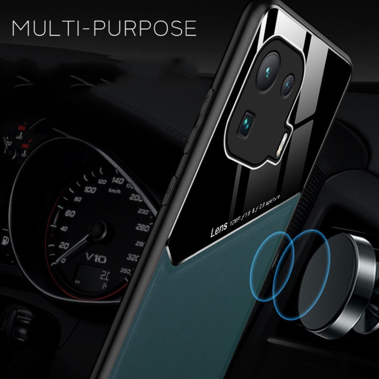 For Xiaomi Mi 11 Pro All-inclusive Leather + Organic Glass Protective Case with Metal Iron Sheet