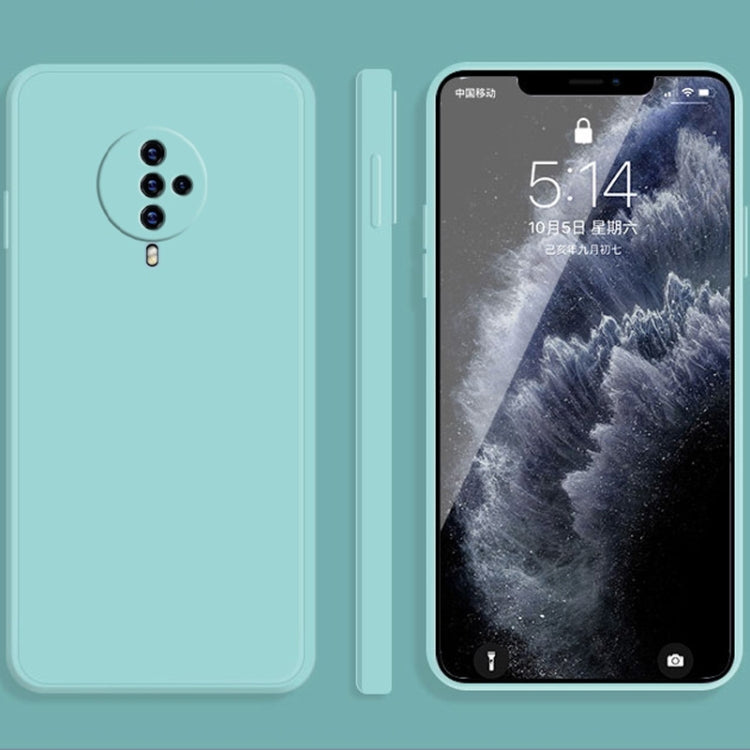 For vivo S6 Solid Color Imitation Liquid Silicone Straight Edge Dropproof Full Coverage Protective Case