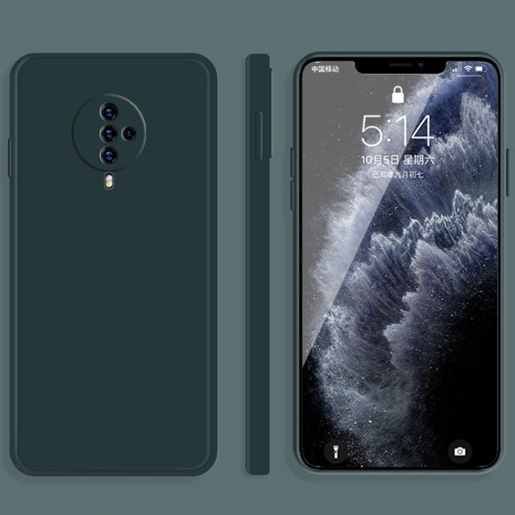 For vivo S6 Solid Color Imitation Liquid Silicone Straight Edge Dropproof Full Coverage Protective Case