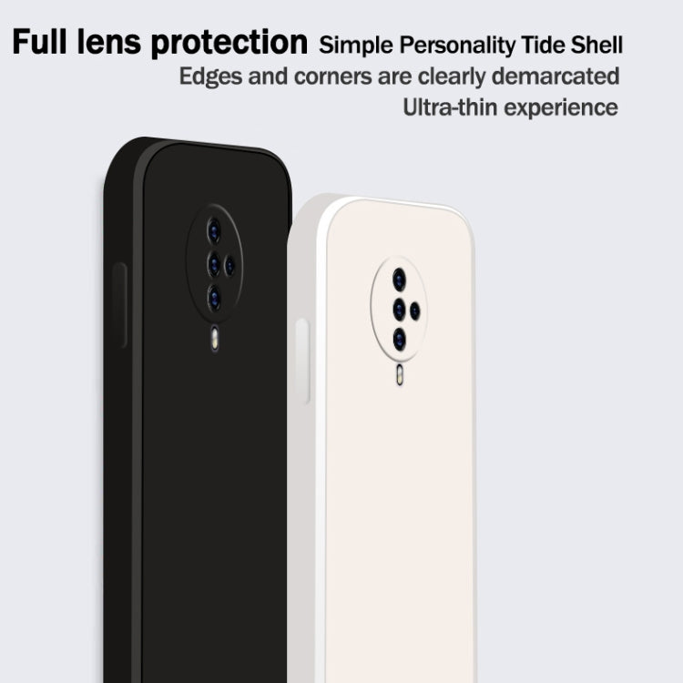 For vivo S6 Solid Color Imitation Liquid Silicone Straight Edge Dropproof Full Coverage Protective Case