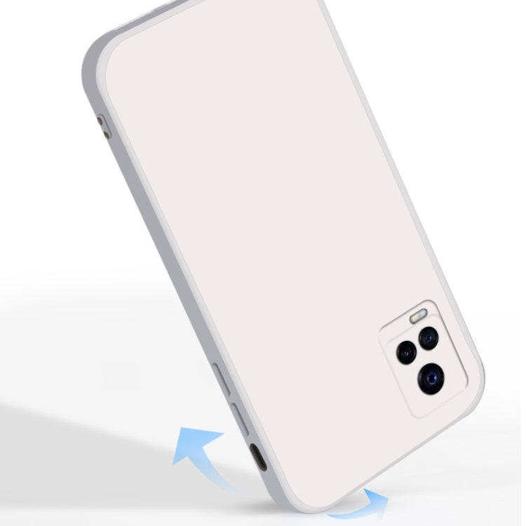 For vivo S7 Solid Color Imitation Liquid Silicone Straight Edge Dropproof Full Coverage Protective Case