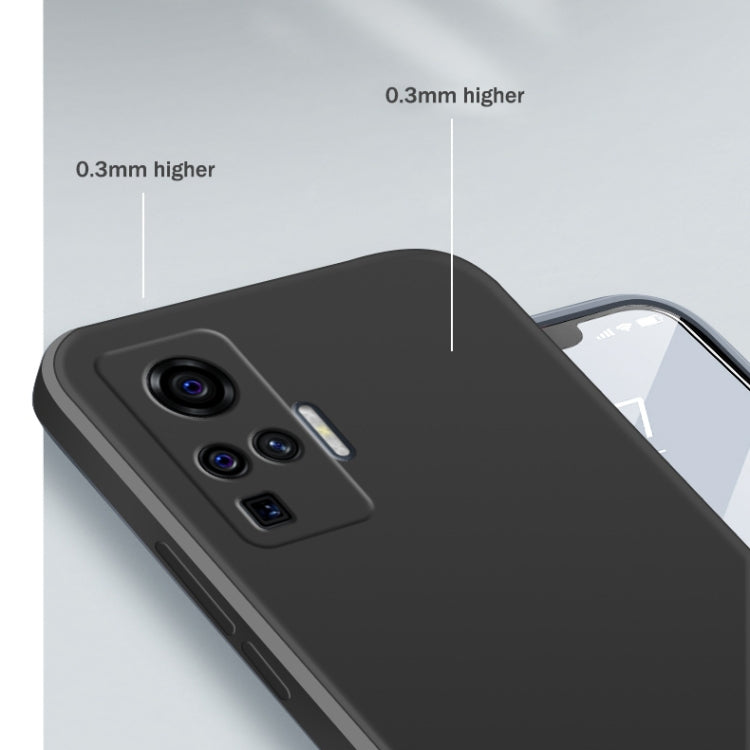 For vivo X50 Pro Solid Color Imitation Liquid Silicone Straight Edge Dropproof Full Coverage Protective Case