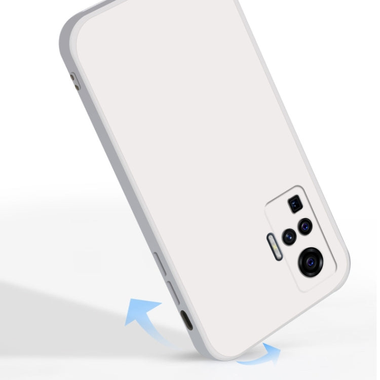 For vivo X50 Pro Solid Color Imitation Liquid Silicone Straight Edge Dropproof Full Coverage Protective Case