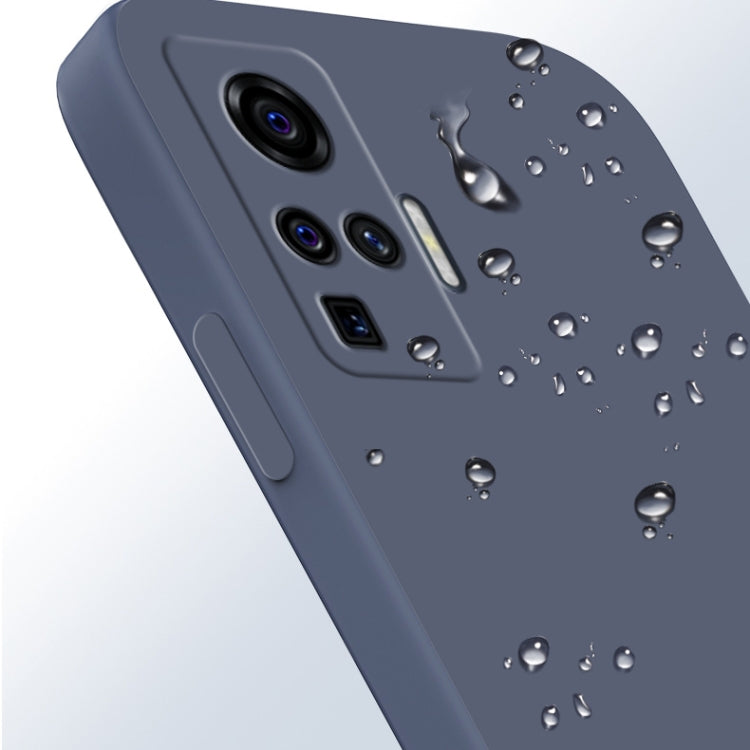 For vivo X50 Pro Solid Color Imitation Liquid Silicone Straight Edge Dropproof Full Coverage Protective Case