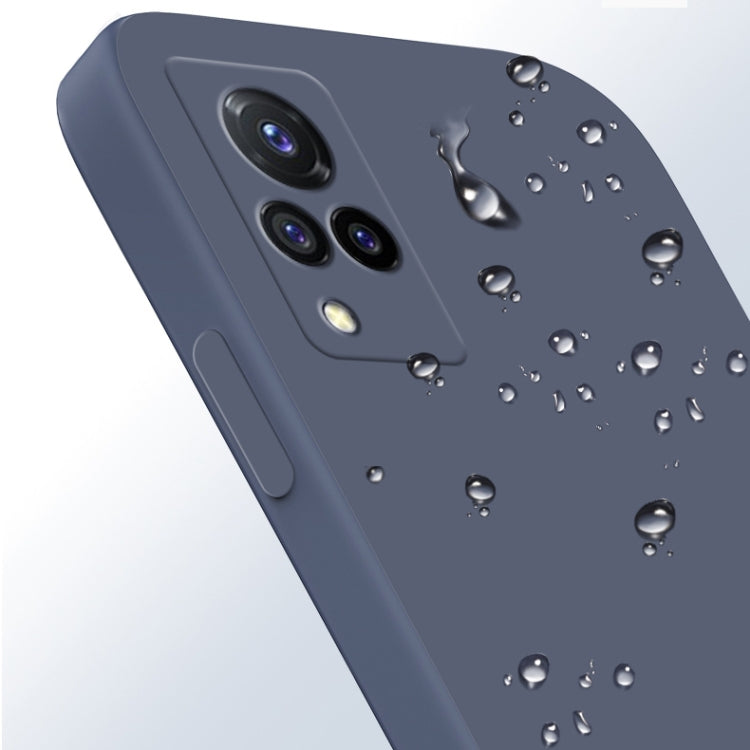 For vivo S9 Solid Color Imitation Liquid Silicone Straight Edge Dropproof Full Coverage Protective Case