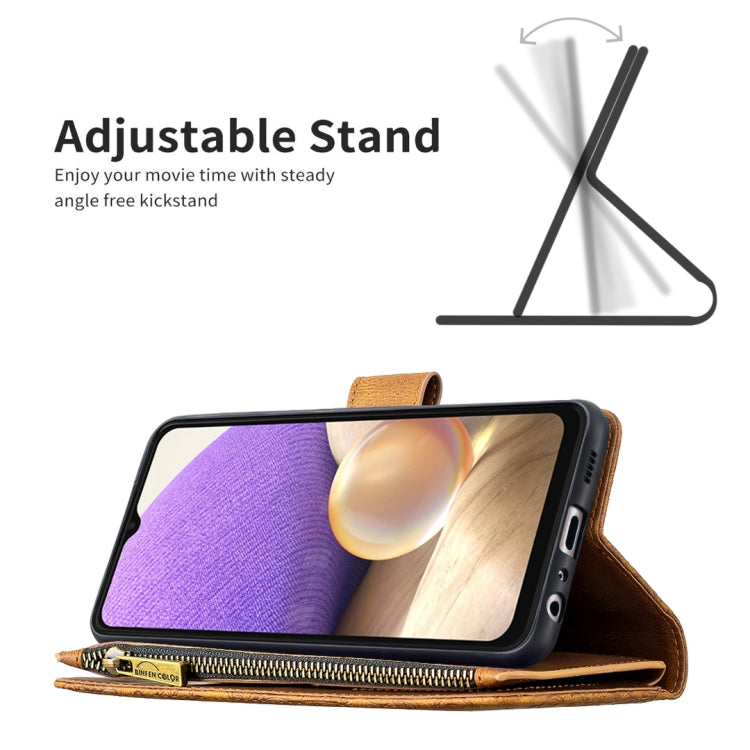 For Samsung Galaxy A32 5G Flying Butterfly Embossing Pattern Zipper Horizontal Flip Leather Case with Holder & Card Slots & Wallet