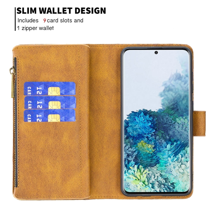 For Samsung Galaxy S20 Plus Flying Butterfly Embossing Pattern Zipper Horizontal Flip Leather Case with Holder & Card Slots & Wallet