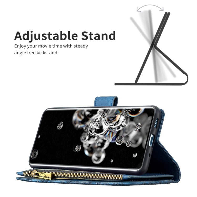 For Samsung Galaxy S20 Ultra Flying Butterfly Embossing Pattern Zipper Horizontal Flip Leather Case with Holder & Card Slots & Wallet