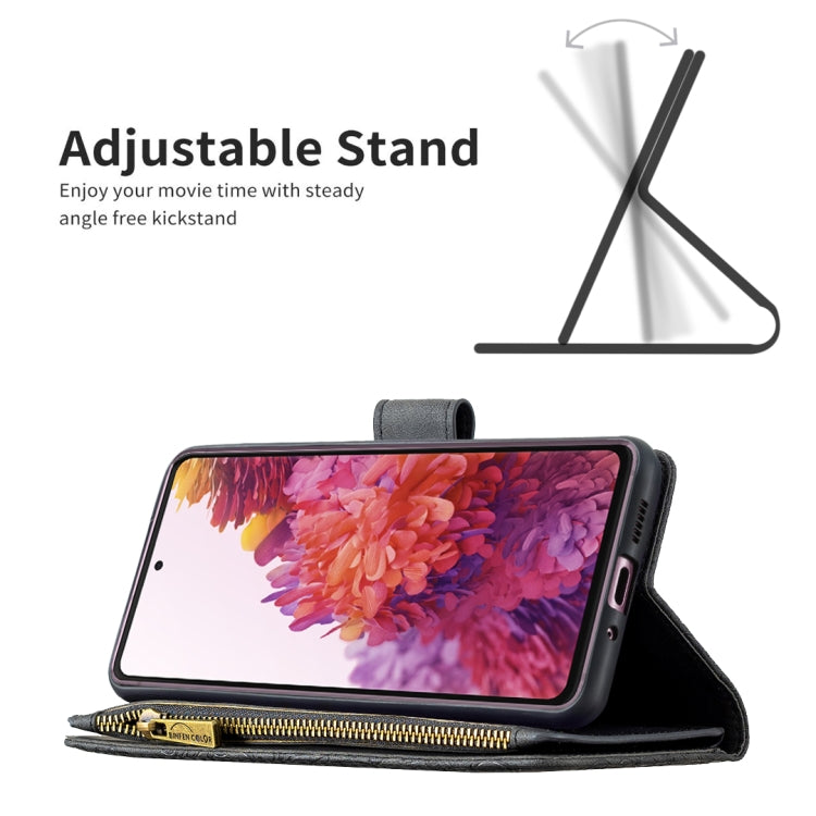 For Samsung Galaxy S20 FE Flying Butterfly Embossing Pattern Zipper Horizontal Flip Leather Case with Holder & Card Slots & Wallet