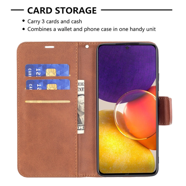For Samsung Galaxy A82 5G Retro Lambskin Texture Pure Color Horizontal Flip PU Leather Case with Holder & Card Slots & Wallet & Lanyard