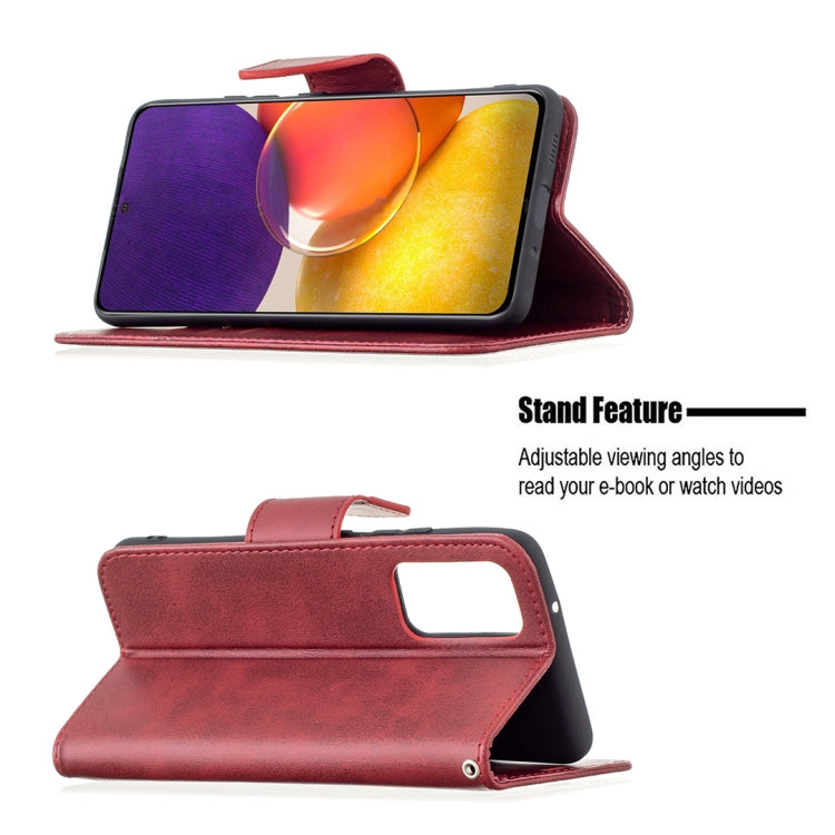 For Samsung Galaxy A82 5G Retro Lambskin Texture Pure Color Horizontal Flip PU Leather Case with Holder & Card Slots & Wallet & Lanyard