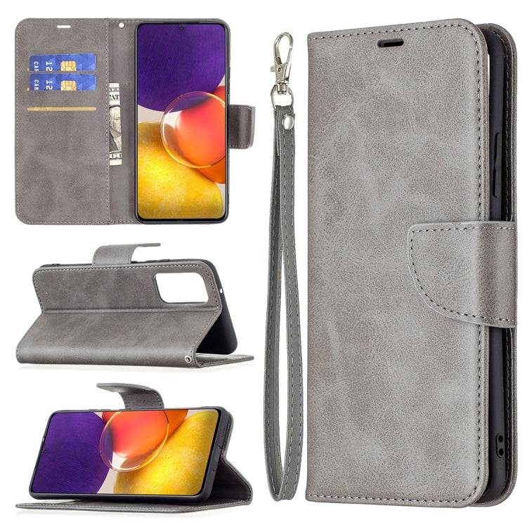For Samsung Galaxy A82 5G Retro Lambskin Texture Pure Color Horizontal Flip PU Leather Case with Holder & Card Slots & Wallet & Lanyard