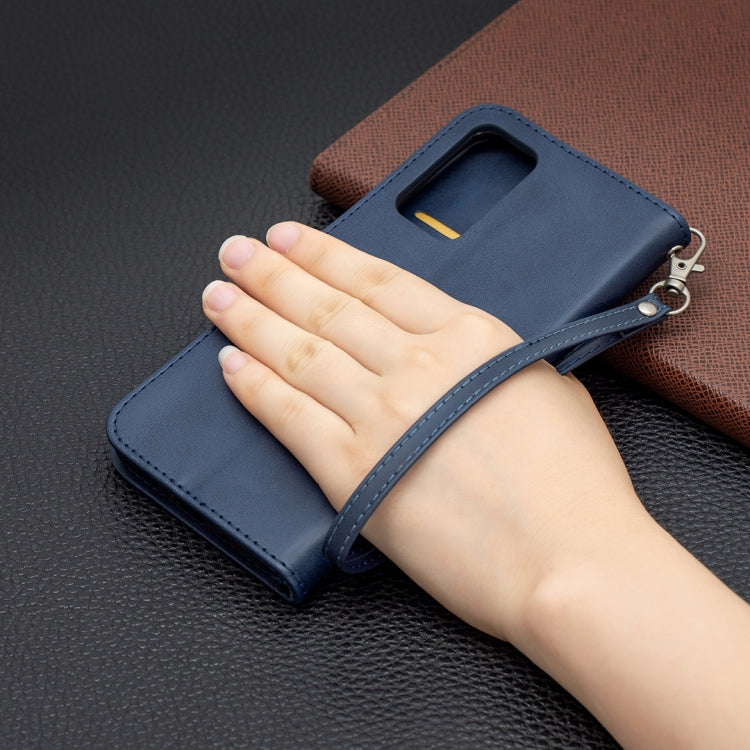 For Samsung Galaxy A82 5G Retro Lambskin Texture Pure Color Horizontal Flip PU Leather Case with Holder & Card Slots & Wallet & Lanyard