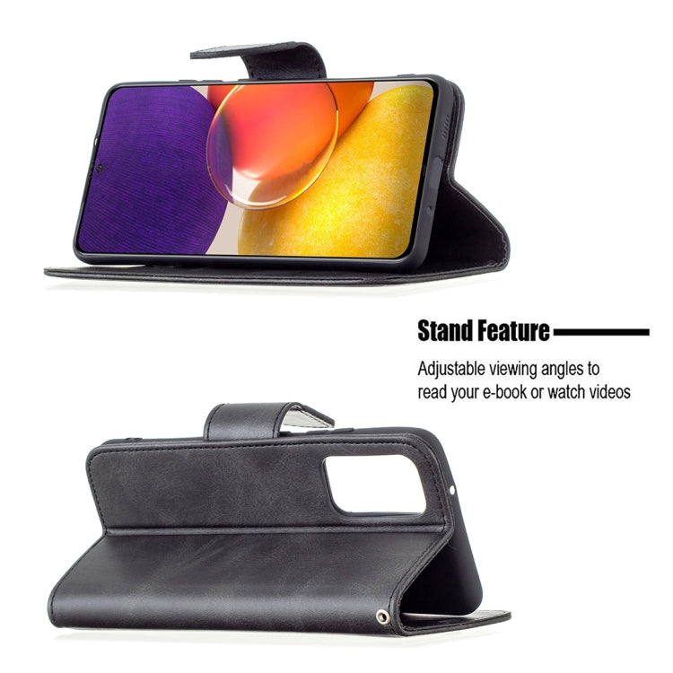 For Samsung Galaxy A82 5G Retro Lambskin Texture Pure Color Horizontal Flip PU Leather Case with Holder & Card Slots & Wallet & Lanyard