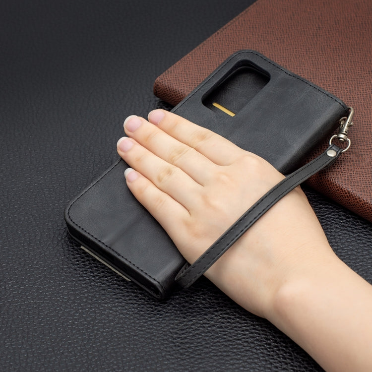 For Samsung Galaxy A82 5G Retro Lambskin Texture Pure Color Horizontal Flip PU Leather Case with Holder & Card Slots & Wallet & Lanyard