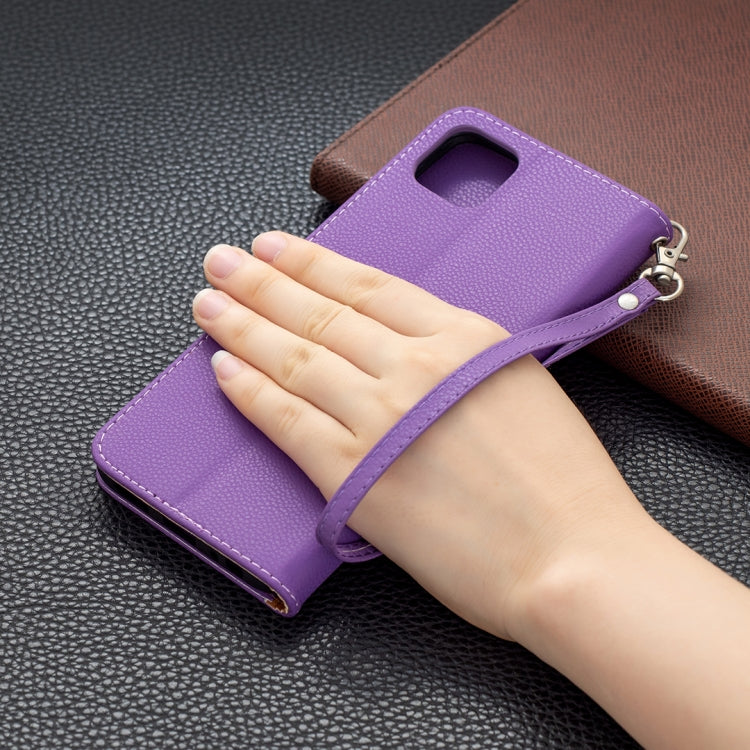 For Samsung Galaxy A22 5G Litchi Texture Pure Color Horizontal Flip Leather Case with Holder & Card Slots & Wallet & Lanyard