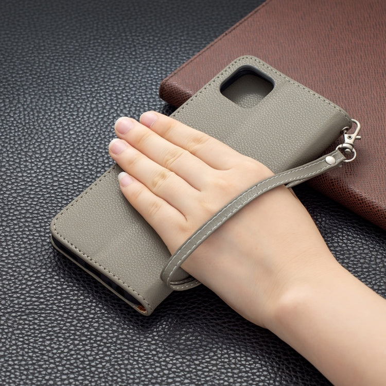 For Samsung Galaxy A22 5G Litchi Texture Pure Color Horizontal Flip Leather Case with Holder & Card Slots & Wallet & Lanyard