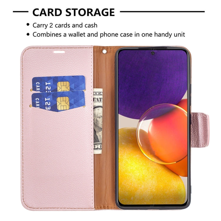 For Samsung Galaxy A82 5G Litchi Texture Pure Color Horizontal Flip Leather Case with Holder & Card Slots & Wallet & Lanyard