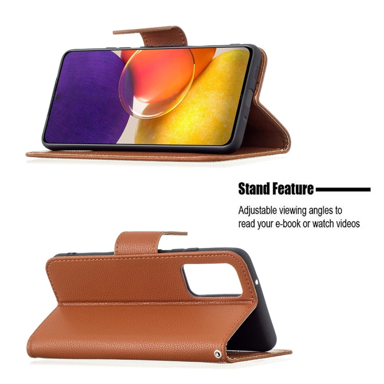 For Samsung Galaxy A82 5G Litchi Texture Pure Color Horizontal Flip Leather Case with Holder & Card Slots & Wallet & Lanyard