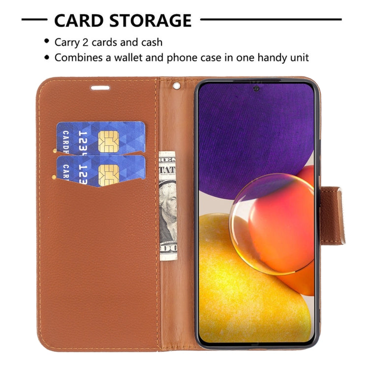 For Samsung Galaxy A82 5G Litchi Texture Pure Color Horizontal Flip Leather Case with Holder & Card Slots & Wallet & Lanyard