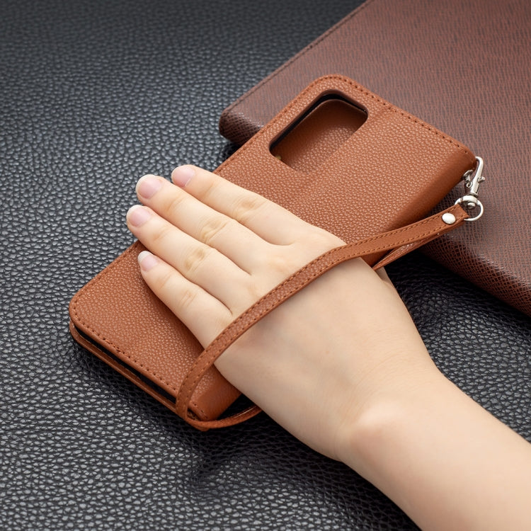 For Samsung Galaxy A82 5G Litchi Texture Pure Color Horizontal Flip Leather Case with Holder & Card Slots & Wallet & Lanyard