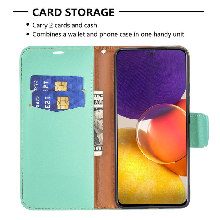 For Samsung Galaxy A82 5G Litchi Texture Pure Color Horizontal Flip Leather Case with Holder & Card Slots & Wallet & Lanyard