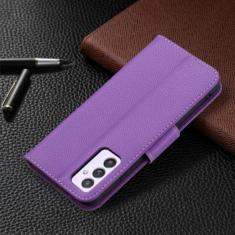 For Samsung Galaxy A82 5G Litchi Texture Pure Color Horizontal Flip Leather Case with Holder & Card Slots & Wallet & Lanyard