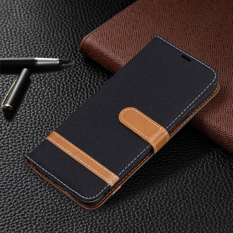 For Samsung Galaxy A82 5G Color Matching Denim Texture Horizontal Flip Leather Case with Holder & Card Slots & Wallet & Lanyard