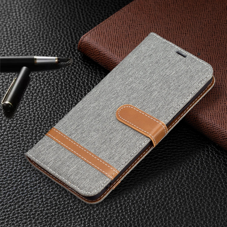For Samsung Galaxy A82 5G Color Matching Denim Texture Horizontal Flip Leather Case with Holder & Card Slots & Wallet & Lanyard