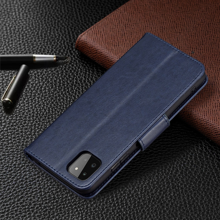 For Samsung Galaxy A22 5G Embossing Two Butterflies Pattern Horizontal Flip PU Leather Case with Holder & Card Slot & Wallet & Lanyard