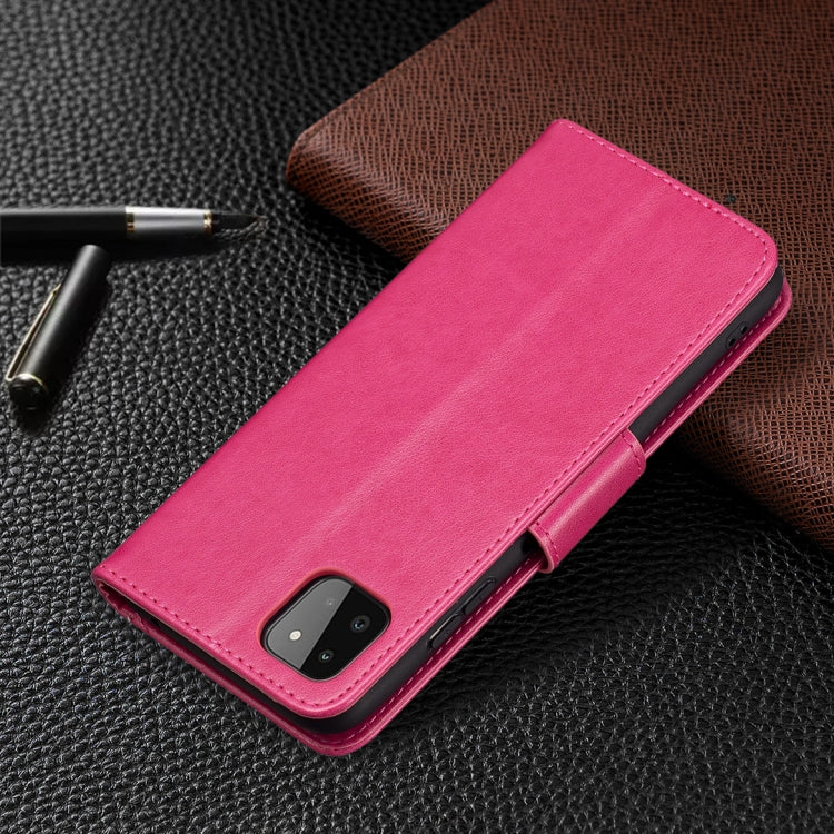 For Samsung Galaxy A22 5G Embossing Two Butterflies Pattern Horizontal Flip PU Leather Case with Holder & Card Slot & Wallet & Lanyard