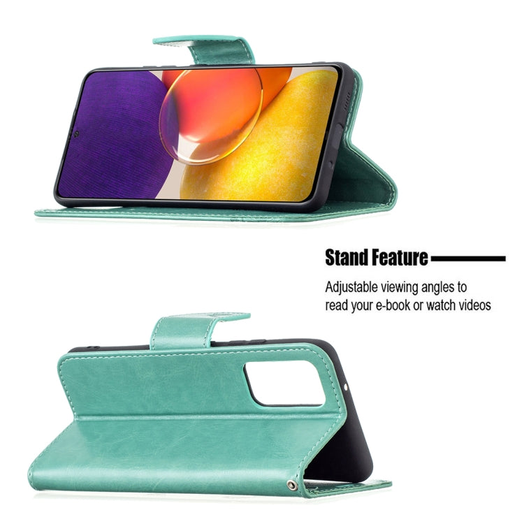 For Samsung Galaxy A82 5G Embossing Two Butterflies Pattern Horizontal Flip PU Leather Case with Holder & Card Slot & Wallet & Lanyard