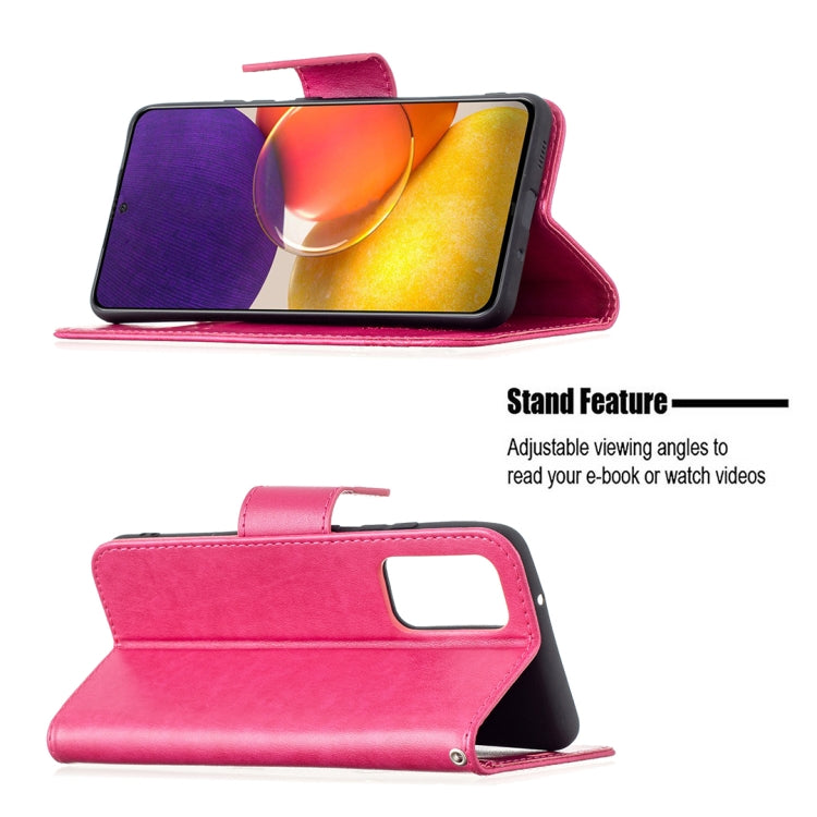 For Samsung Galaxy A82 5G Embossing Two Butterflies Pattern Horizontal Flip PU Leather Case with Holder & Card Slot & Wallet & Lanyard