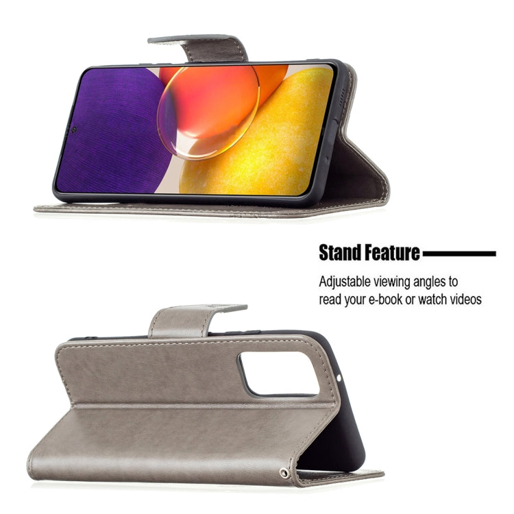 For Samsung Galaxy A82 5G Embossing Two Butterflies Pattern Horizontal Flip PU Leather Case with Holder & Card Slot & Wallet & Lanyard