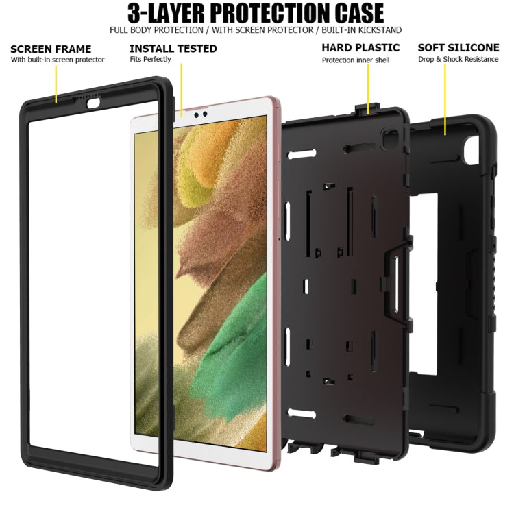 For Samsung Galaxy Tab A7 Lite T220 / T225 Contrast Color Robot Shockproof Silicone + PC Protective Case with Holder