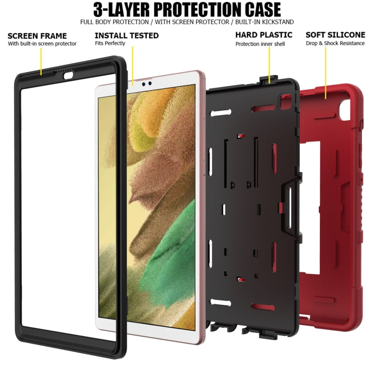 For Samsung Galaxy Tab A7 Lite T220 / T225 Contrast Color Robot Shockproof Silicone + PC Protective Case with Holder
