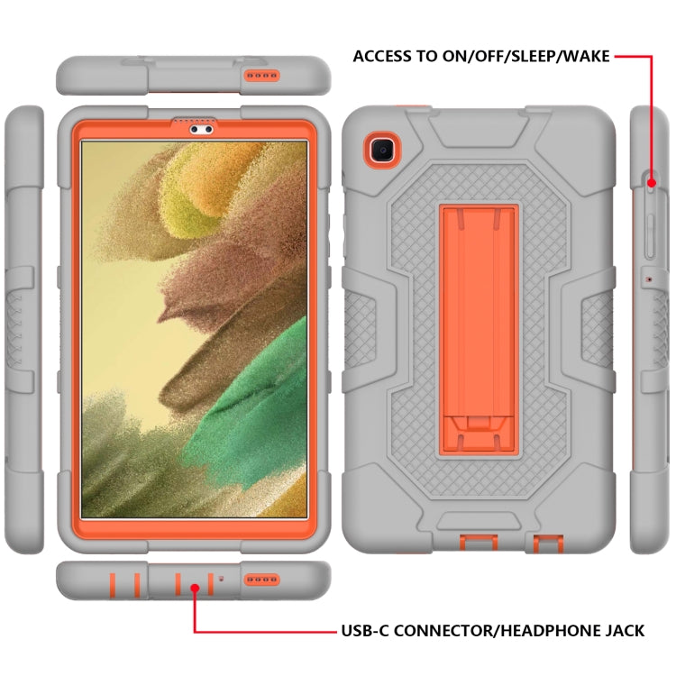 For Samsung Galaxy Tab A7 Lite T220 / T225 Contrast Color Robot Shockproof Silicone + PC Protective Case with Holder