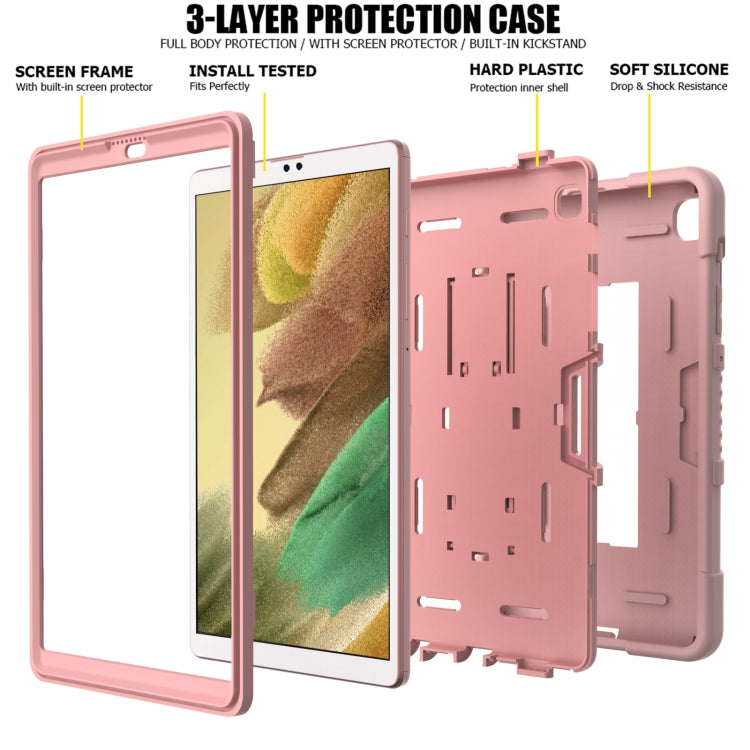 For Samsung Galaxy Tab A7 Lite T220 / T225 Contrast Color Robot Shockproof Silicone + PC Protective Case with Holder