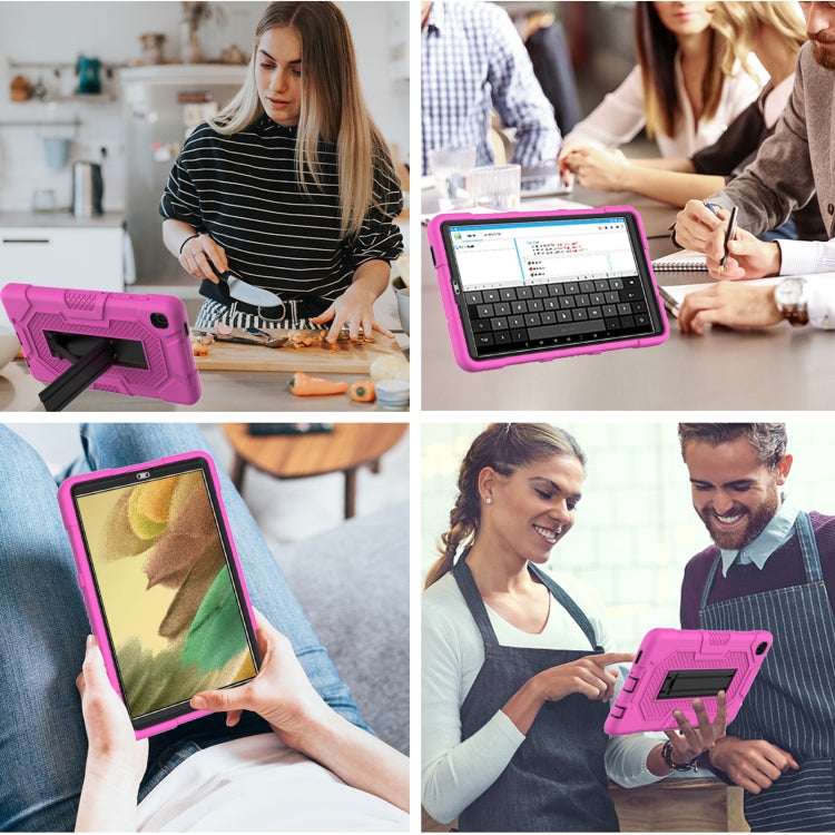 For Samsung Galaxy Tab A7 Lite T220 / T225 Contrast Color Robot Shockproof Silicone + PC Protective Case with Holder