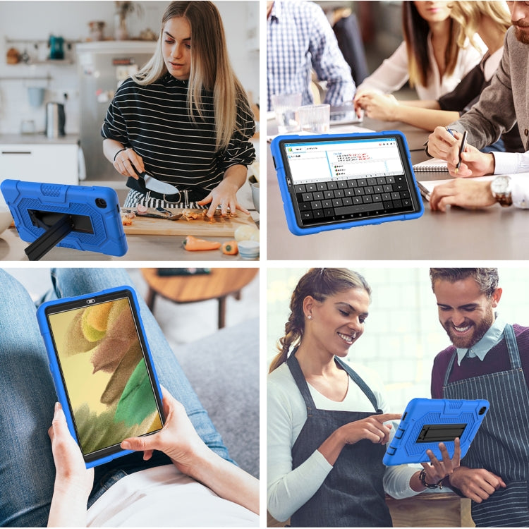 For Samsung Galaxy Tab A7 Lite T220 / T225 Contrast Color Robot Shockproof Silicone + PC Protective Case with Holder