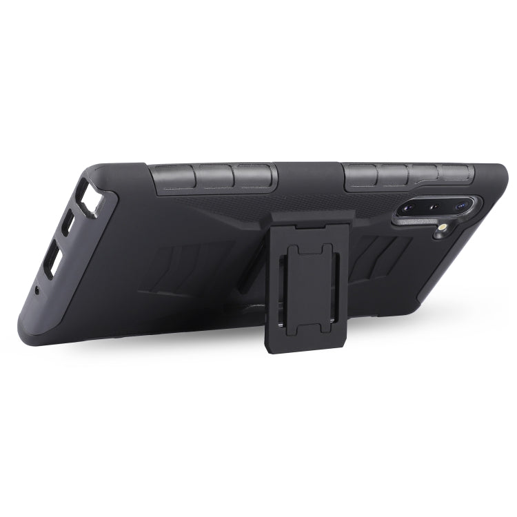 For Galaxy Note10 PC + Silicone Back Clip Sliding Sleeve Protective Case(Black)